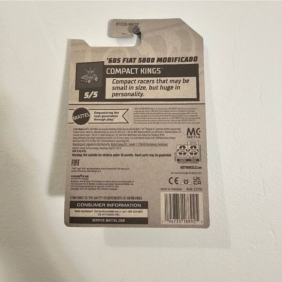 Hot Wheels 60s Fiat 500D Modificado Hotwheels Mattel Mainline 2024 1960 Car New - Picture 6 of 6